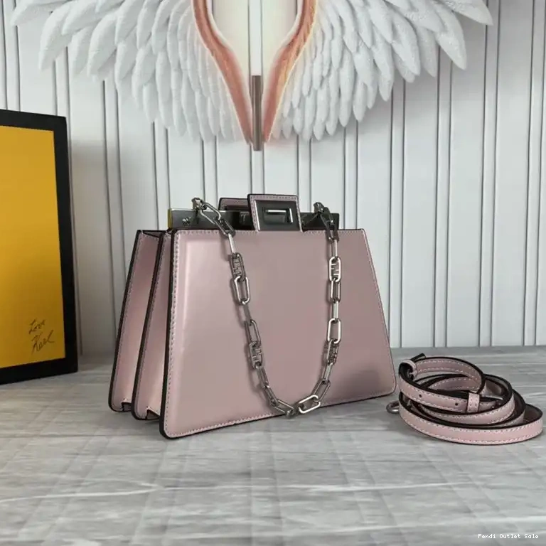 Affordable In Cherry Peekaboo Fendi Leather Bag Calf Mini Cut 0524